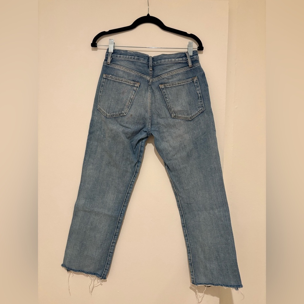 Frame Denim Faded Blue Cropped Jeans - Picture 5 of 7